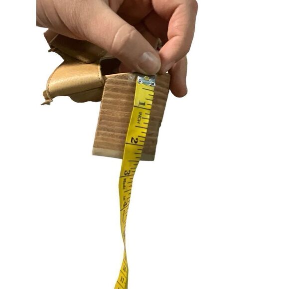 Stuart Weitzman Leather Nude Strappy Chunk Heel Sandal - Picture 10 of 16